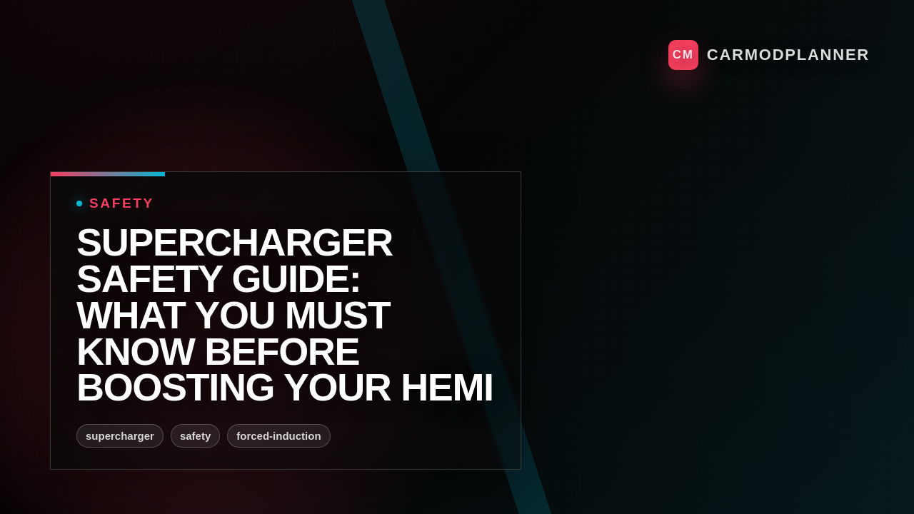 Supercharger Safety Guide: What You MUST Know Before Boosting Your HEMI