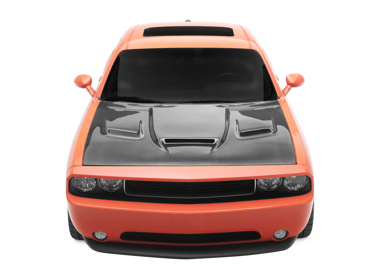 Store Brand Hellcat Style Hood with Vent Scoop Carbon Fiber